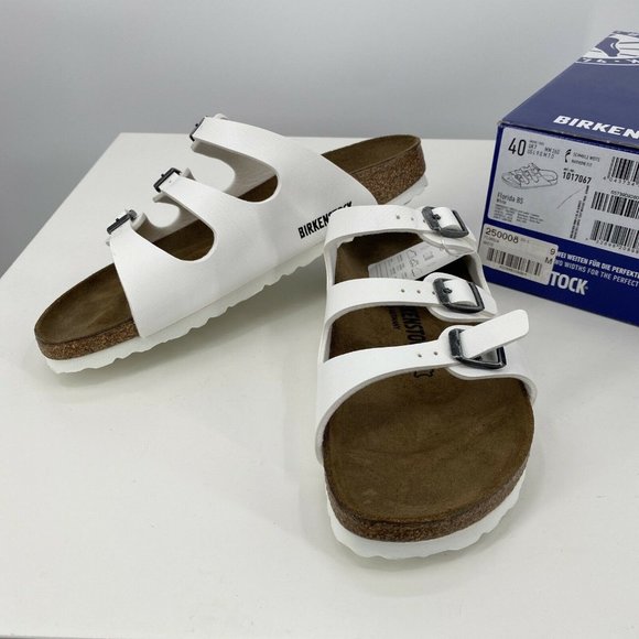 Birkenstock Shoes - Birkenstock Florida Sandals White Size 9 Narrow